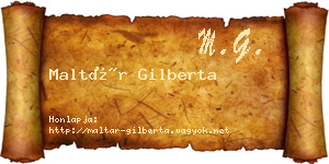 Maltár Gilberta névjegykártya